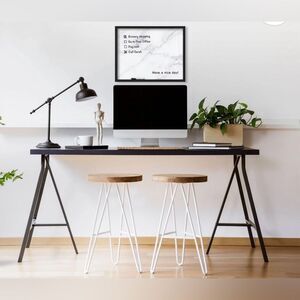 Mikasa White Marble Design White Board w/Black Marker NEW IN BOX